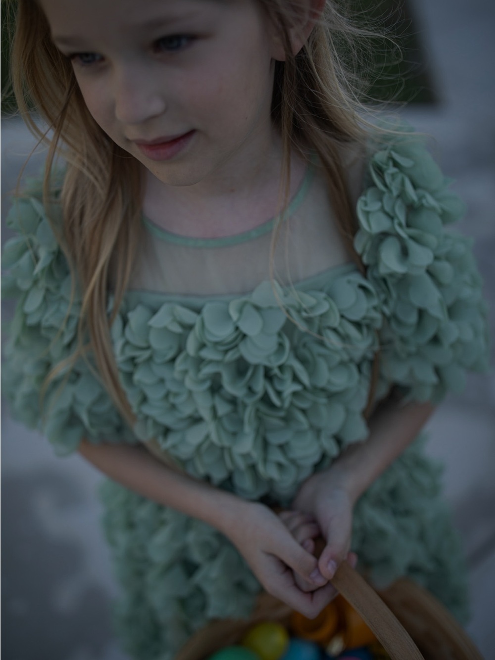 H&M Mint Green Floral Appliqué Party Dress